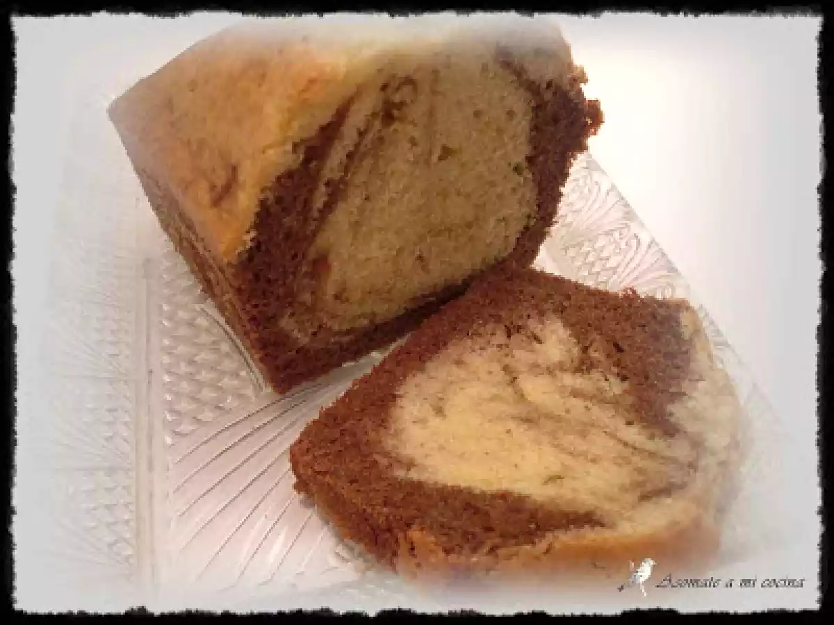 Bizcocho veteado de café y chocolate - foto 2