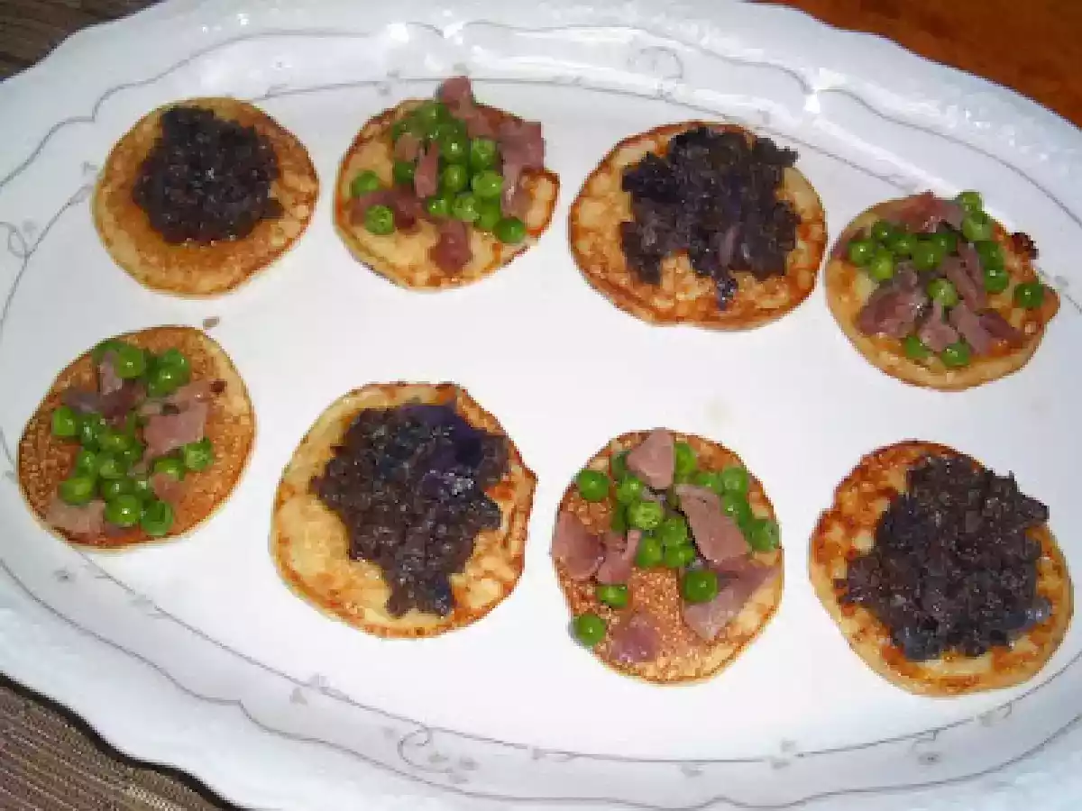 BLINIS DE PATATA CON GUARNICIÓN. - foto 2
