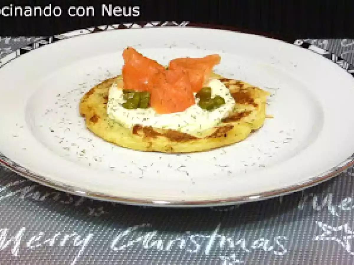 Blinis de salmón con crème fraîche - foto 2