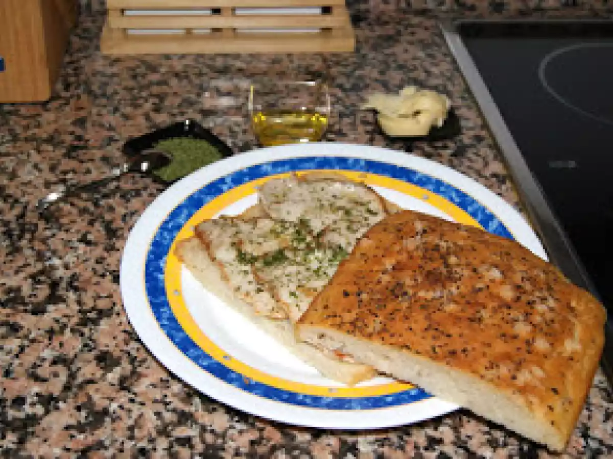 Bocadillo de Focaccia con lomo verde y parmesano (Concurso Bocadillos)