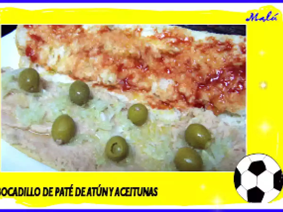 BOCADILLO DE PATE DE ATÚN Y ACEITUNAS