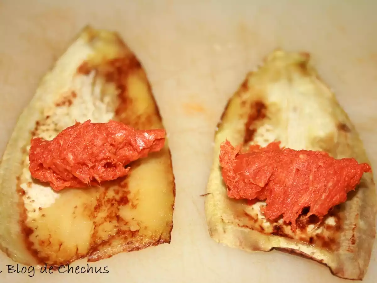 Bocaditos de berenjena con sobrasada y miel - foto 2