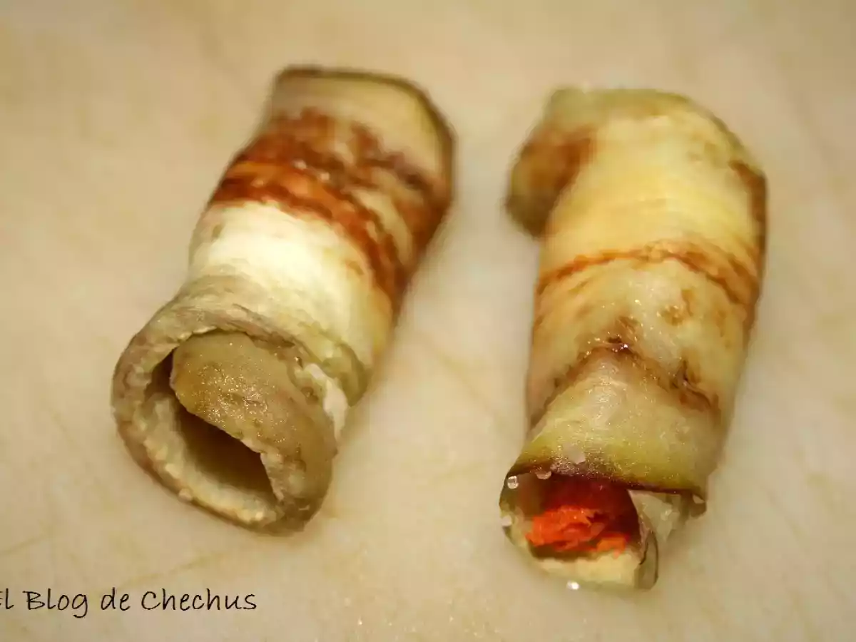 Bocaditos de berenjena con sobrasada y miel - foto 3