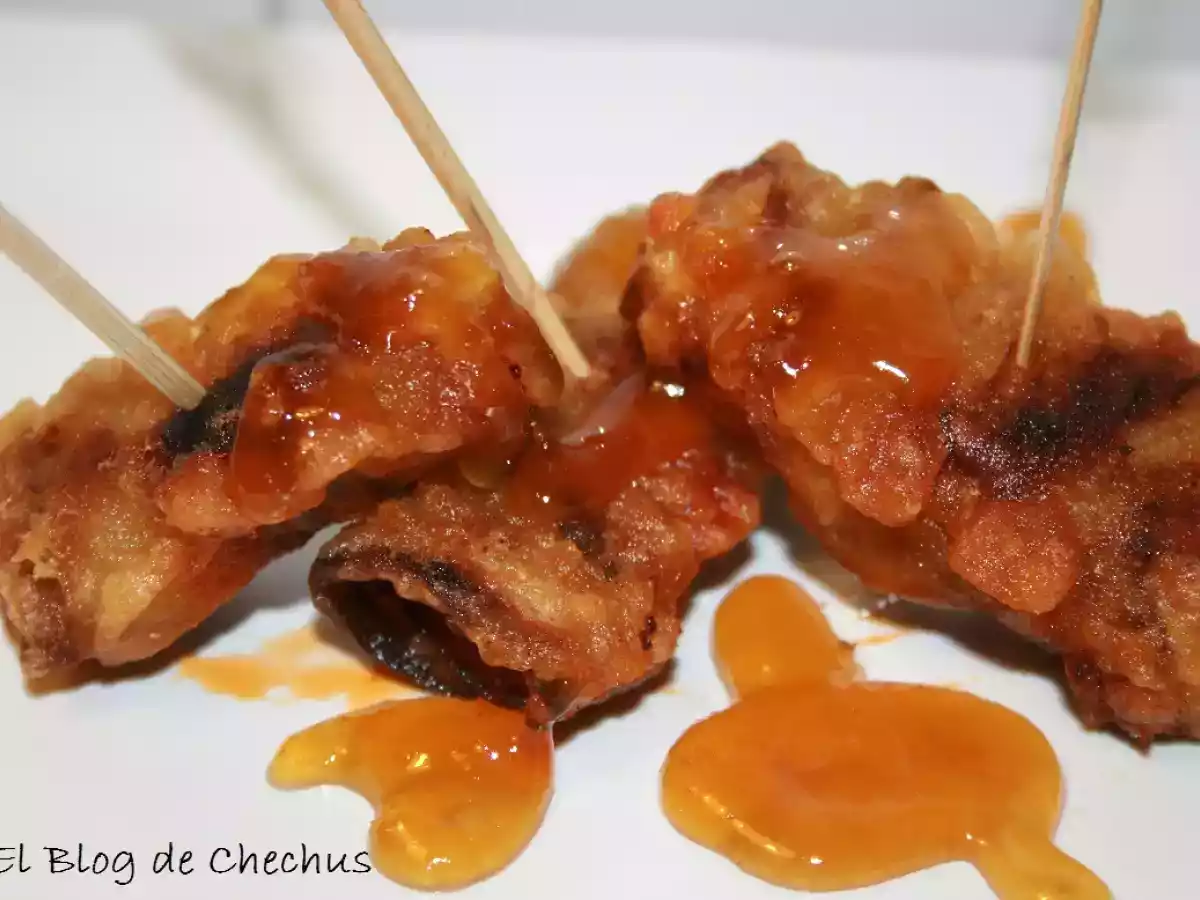 Bocaditos de berenjena con sobrasada y miel - foto 5