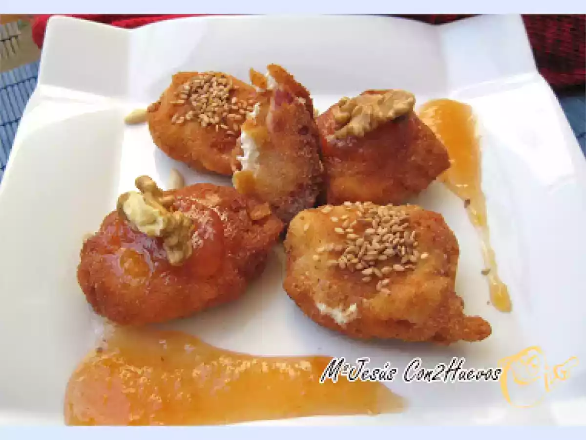 BOCADITOS DE JAMÓN RELLENOS DE QUESO NUECES Y PIÑONES - foto 3