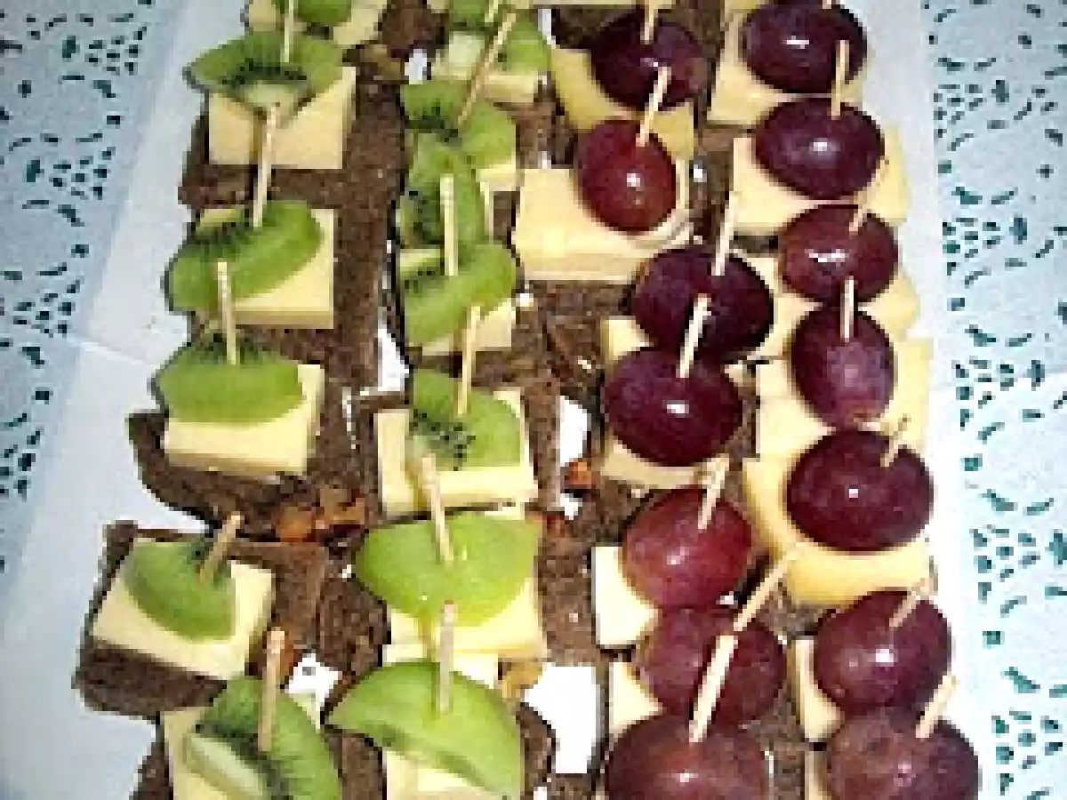 Bocaditos de queso con frutas