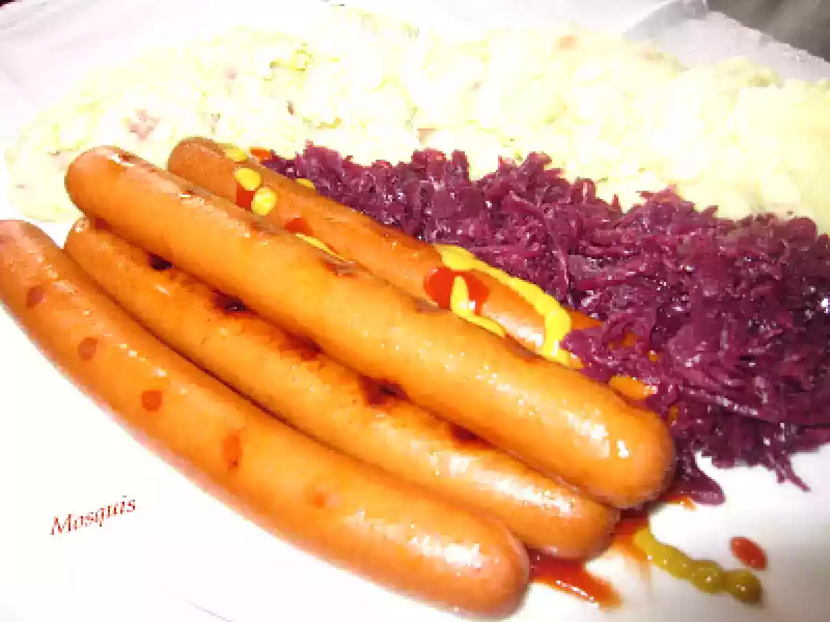 Bockwurst (salchichas) estilo Berlín