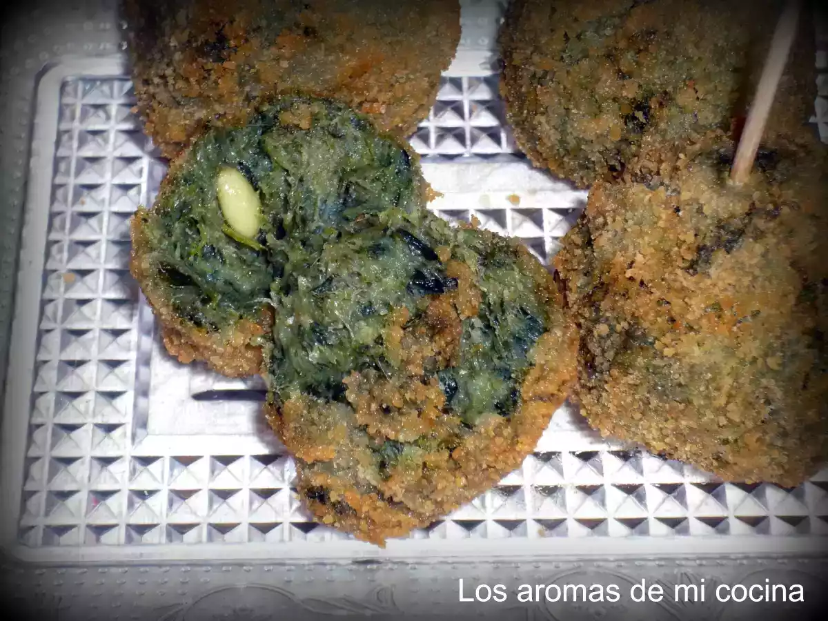 Bolas de espinacas con piñones - foto 2