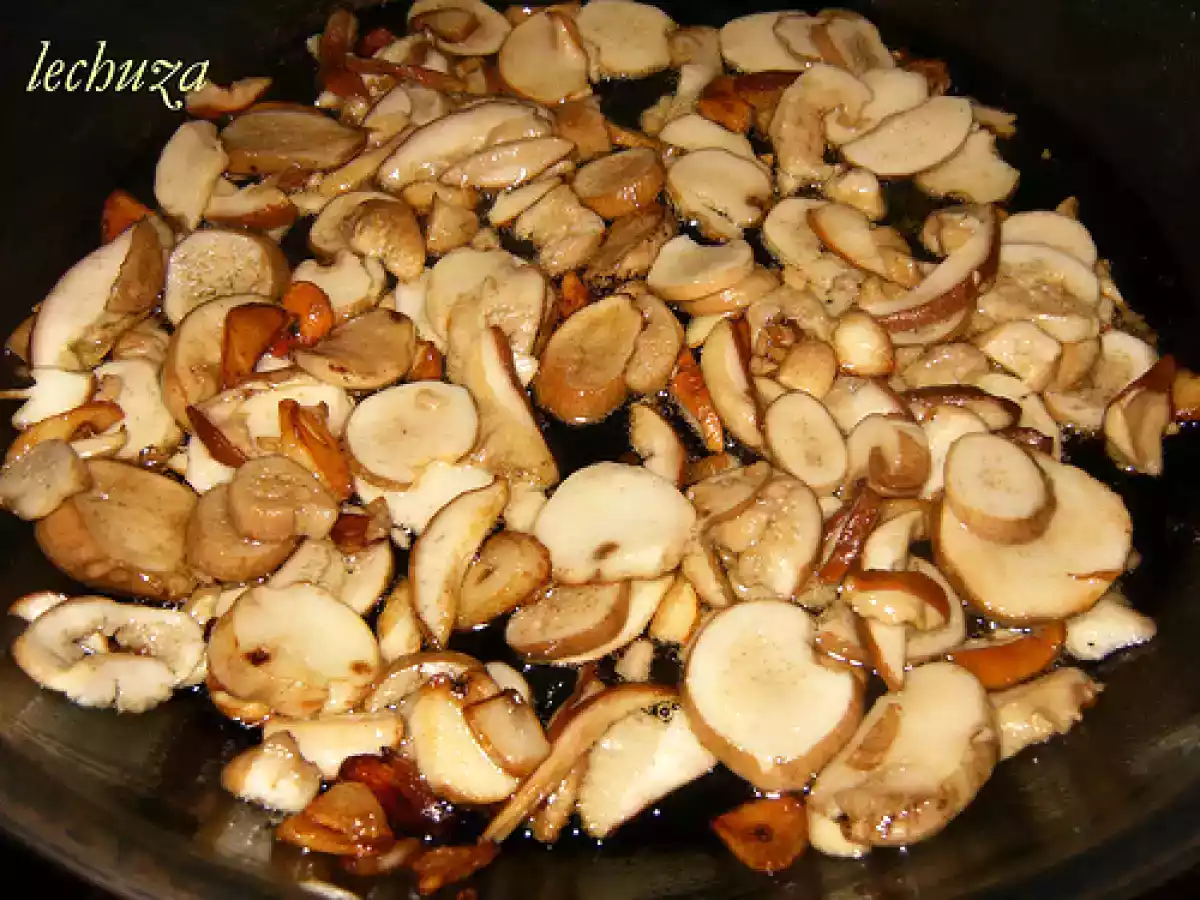 Boletus con jamón y tortilla de boletus (recetas del sr. d) - foto 5