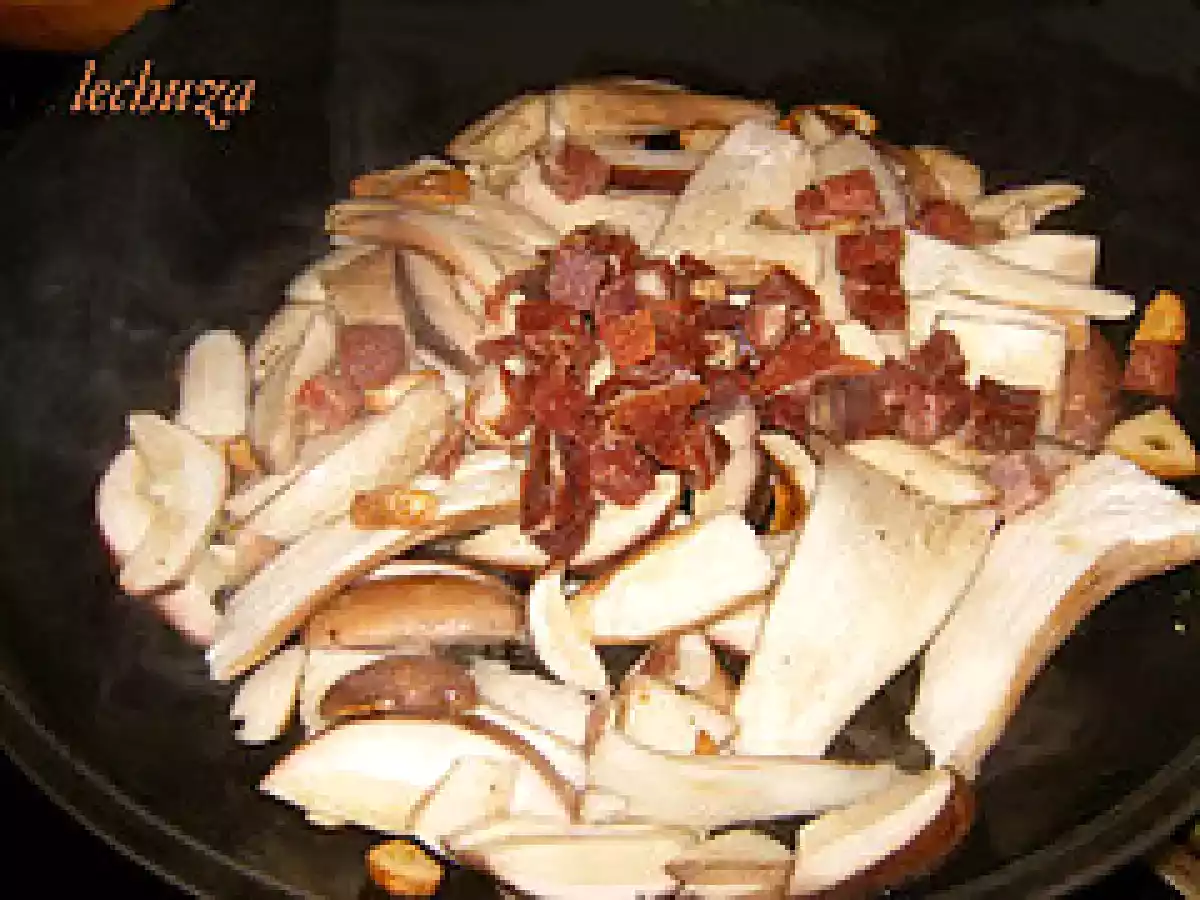 Boletus con jamón y tortilla de boletus (recetas del sr. d) - foto 9