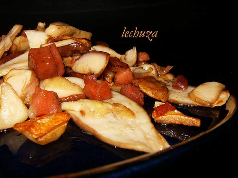 Boletus con jamón y tortilla de boletus (recetas del sr. d) - foto 12