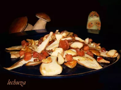 Boletus con jamón y tortilla de boletus (recetas del sr. d) - foto 8