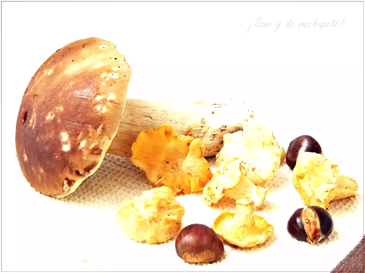 Boletus edulis flambeados