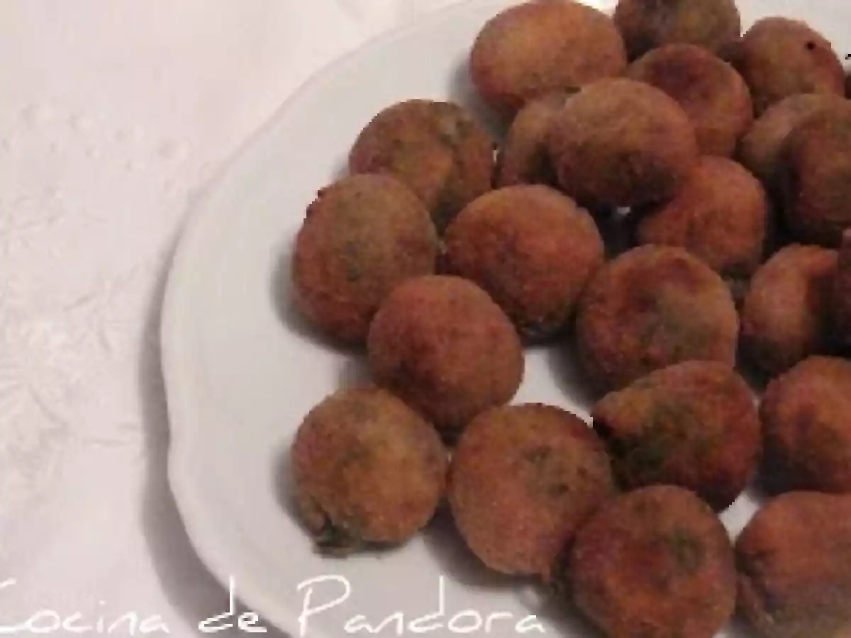 Bolitas de espinacas y gambas - foto 2