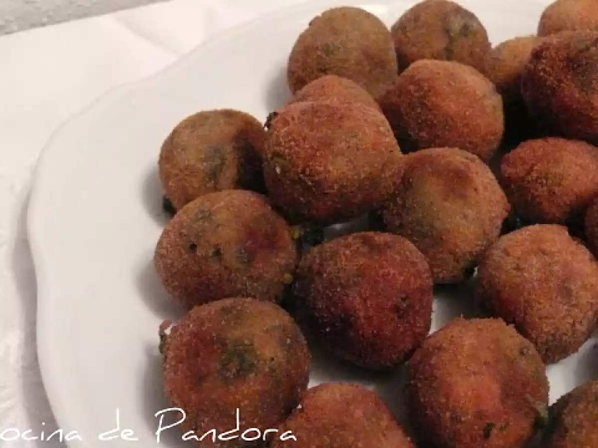 Bolitas de espinacas y gambas - foto 3