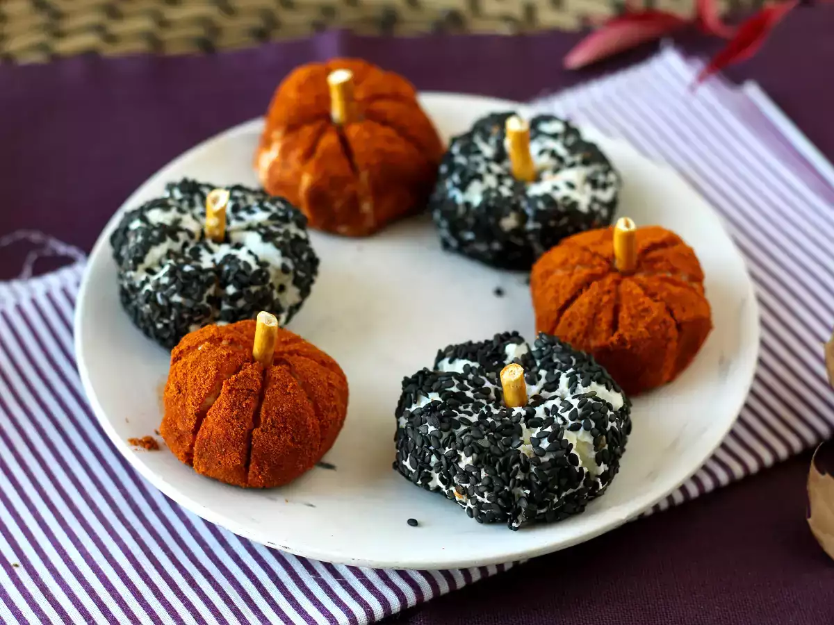 Bolitas de queso con forma de calabaza: el aperitivo más fácil y bonito para Halloween - foto 5