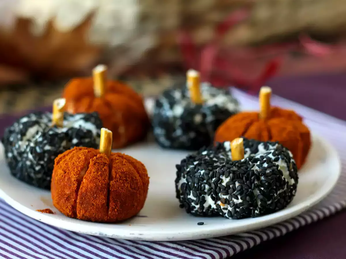 Bolitas de queso con forma de calabaza: el aperitivo más fácil y bonito para Halloween - foto 6