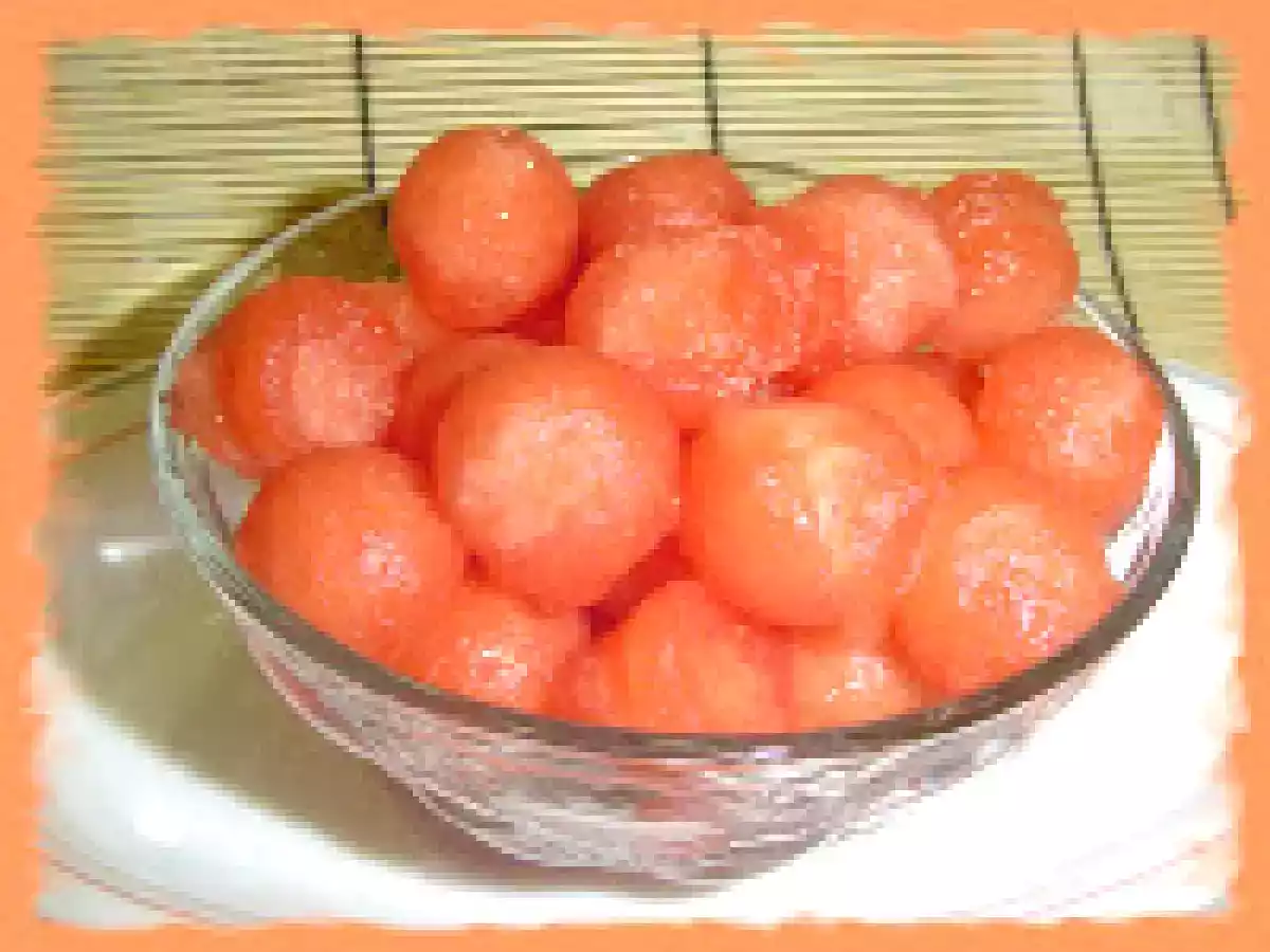 Bolitas de sandia con licor