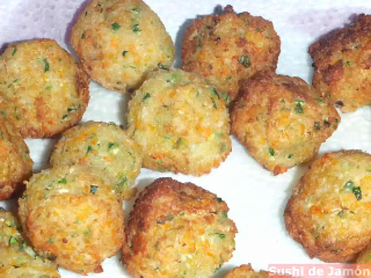 Bolitas de verdura al curry con tzatziki