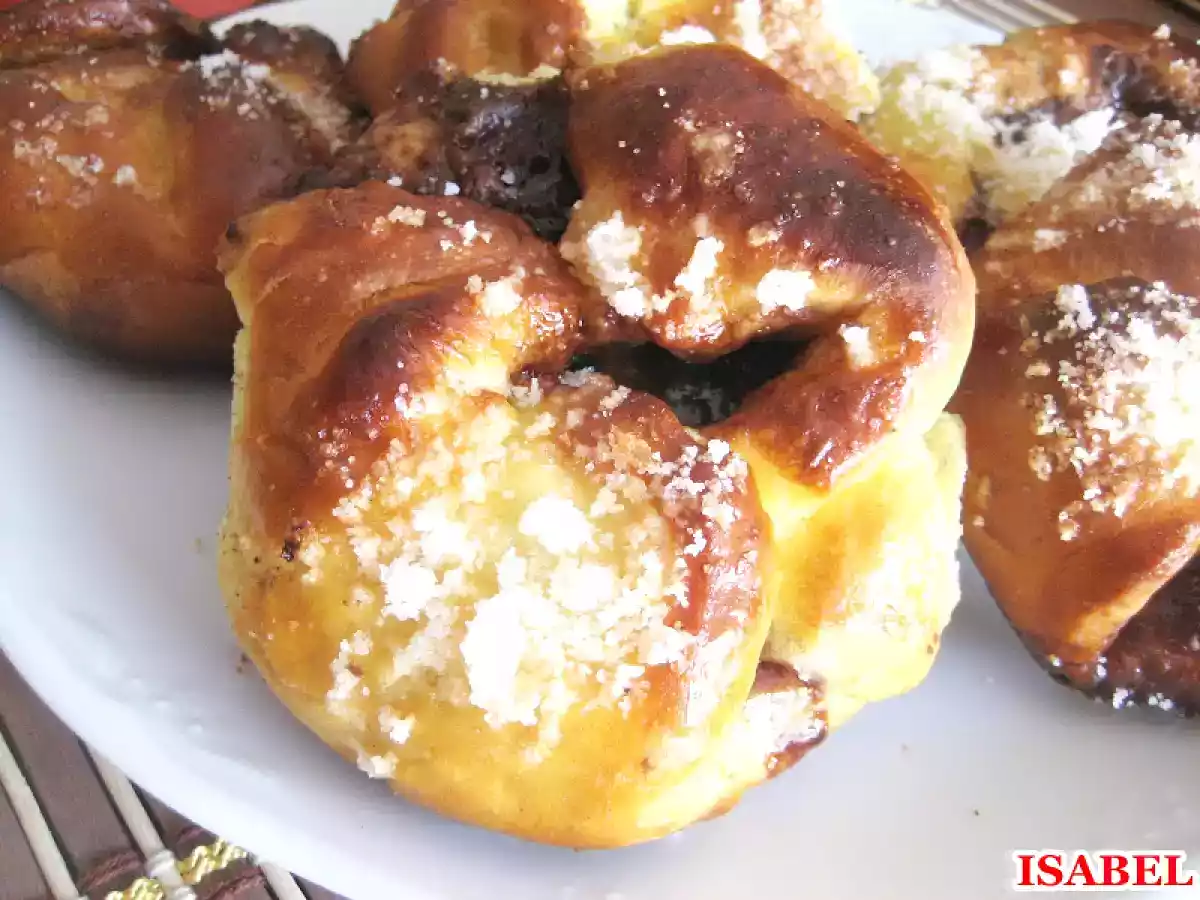 Bollos con chocolate