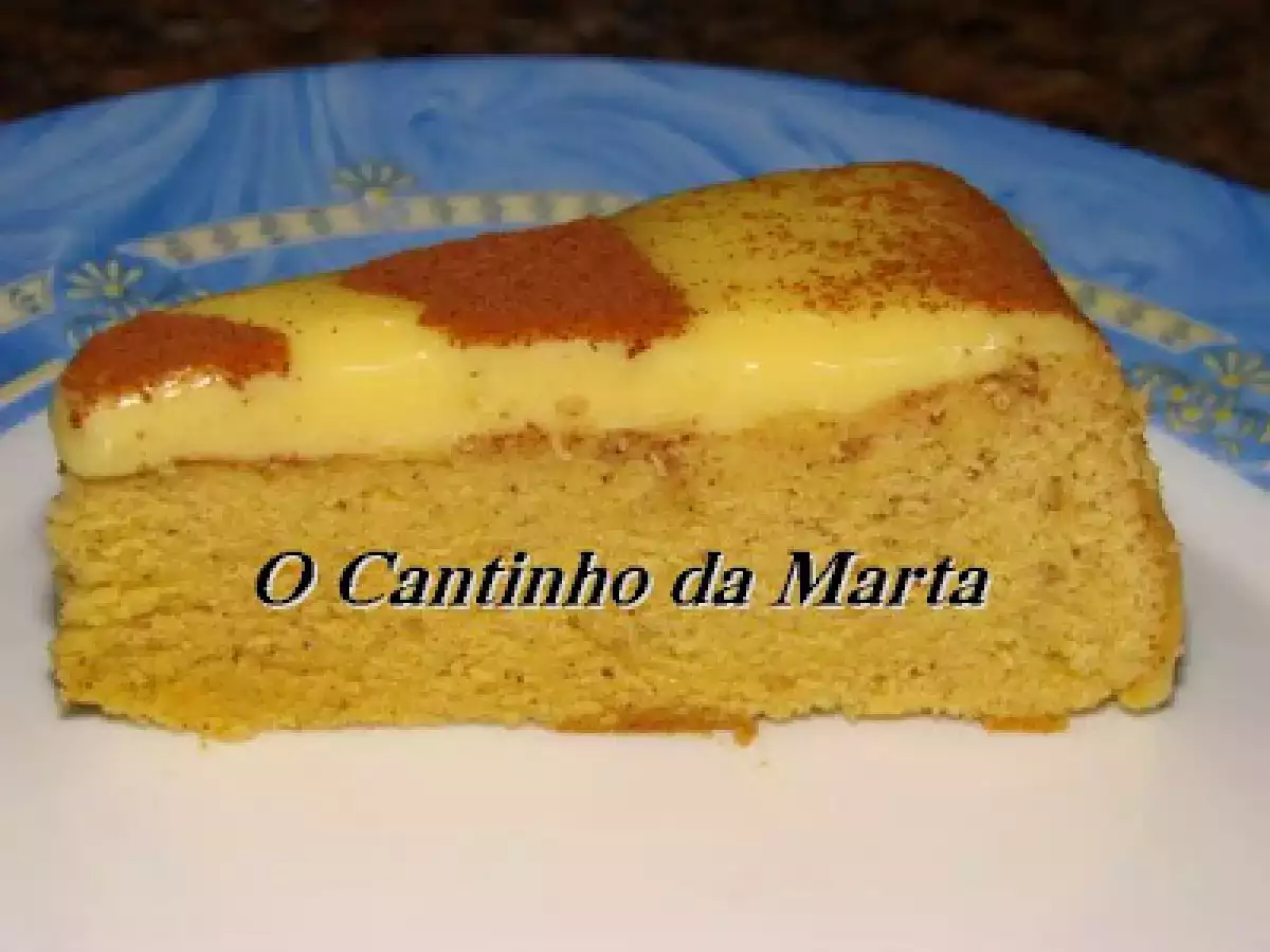 Bolo de Amêndoa com Cobertura de Custard e Canela - foto 2