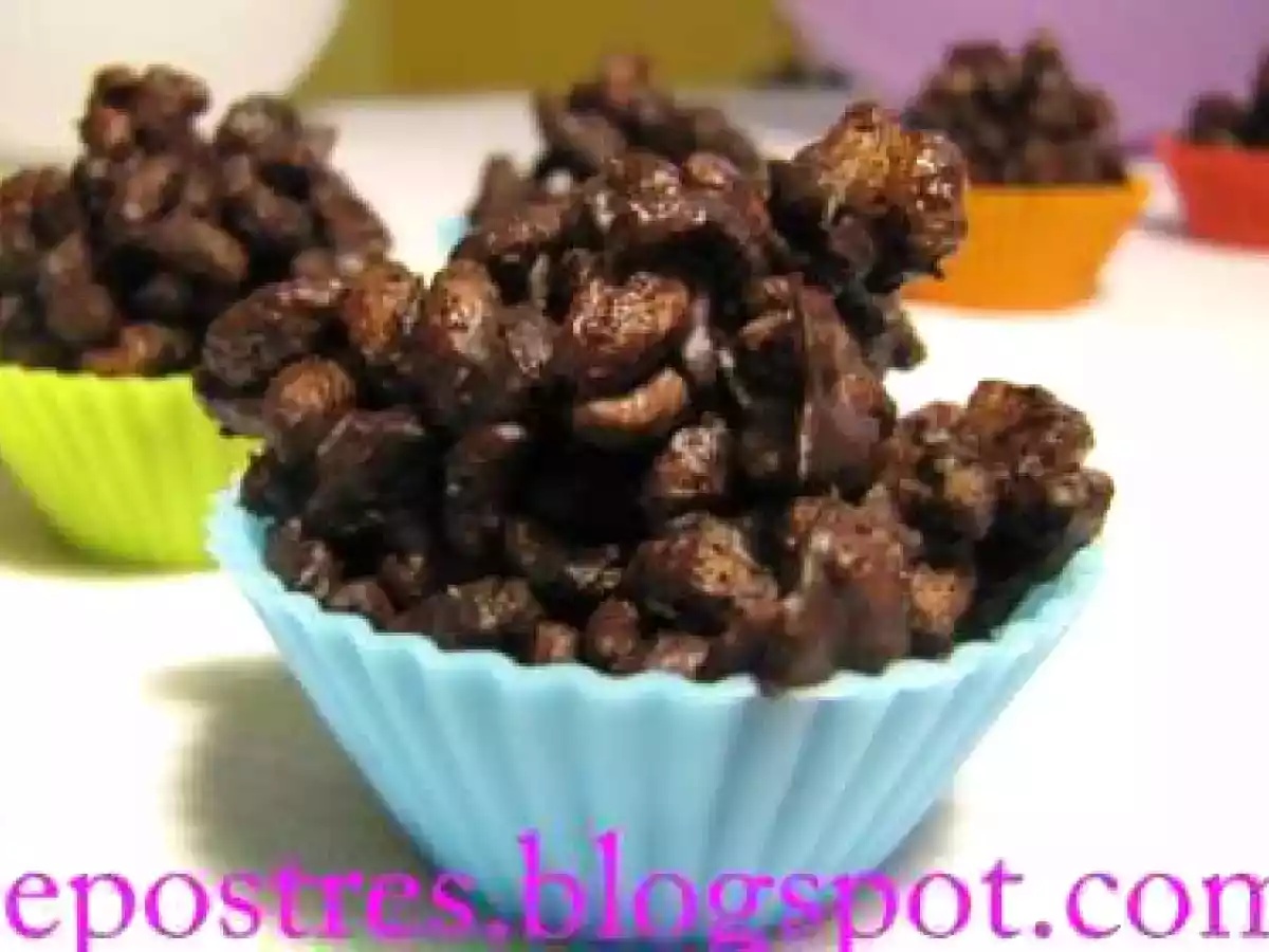 Bombones de chocolate crujientes