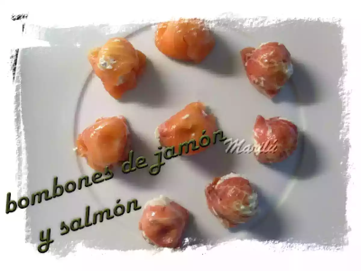 BOMBONES DE JAMÓN Y SALMÓN
