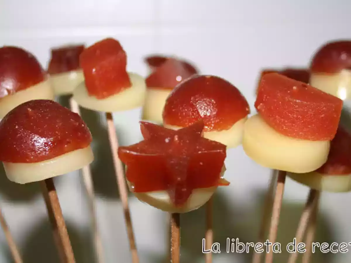 Bombones de membrillo con queso