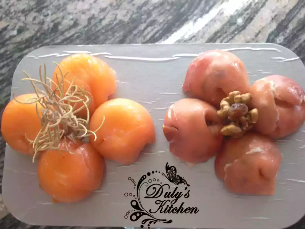 Bombones salados de jamón y salmón