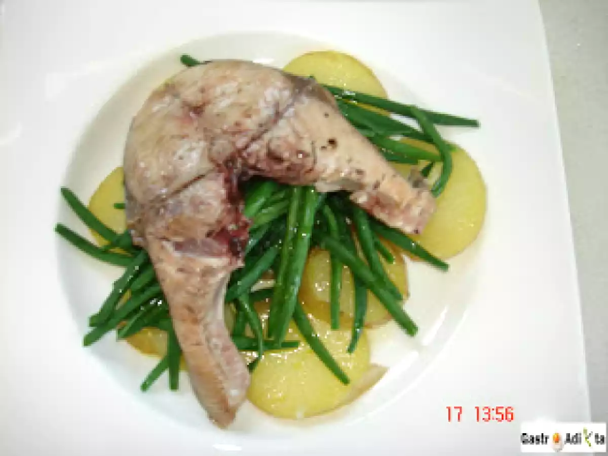 Bonito, patata y judía verde con pesto - foto 3