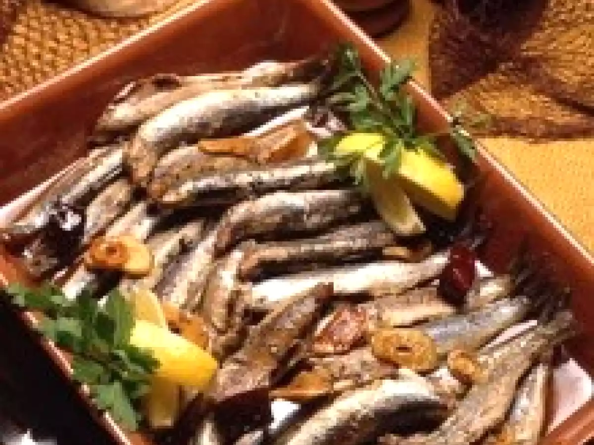 Boquerones con ajo y guindilla