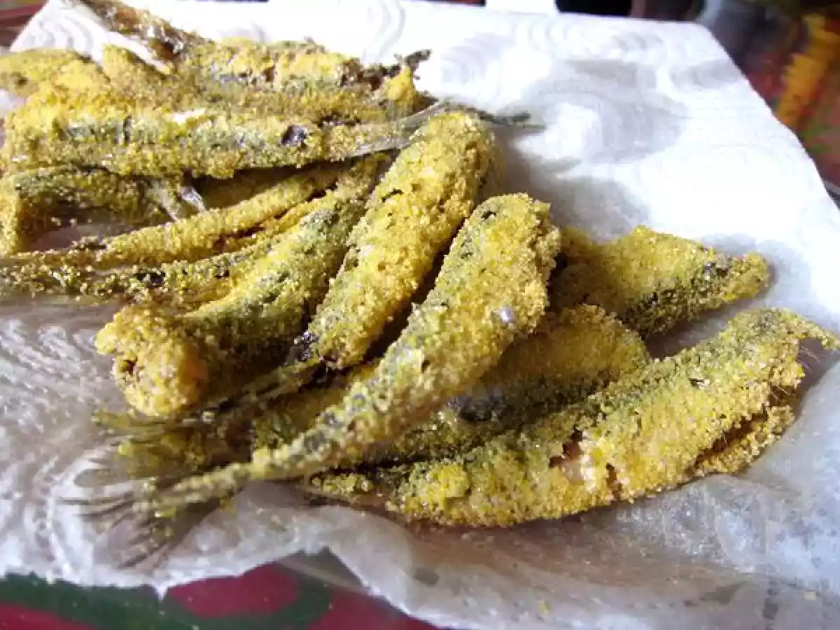 Boquerones fritos rebozados en polenta - foto 5