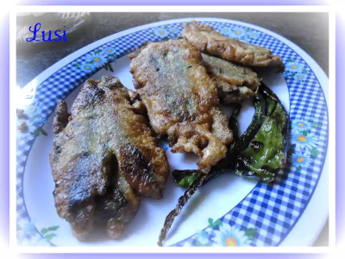 Boquerones rebozados y rellenos de pimiento verde - foto 2