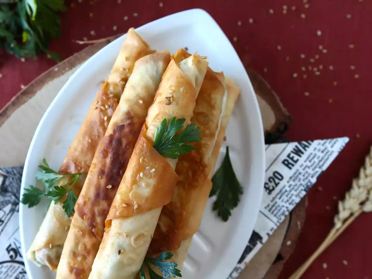 Börek, rollitos turcos de queso feta y perejil - foto 4