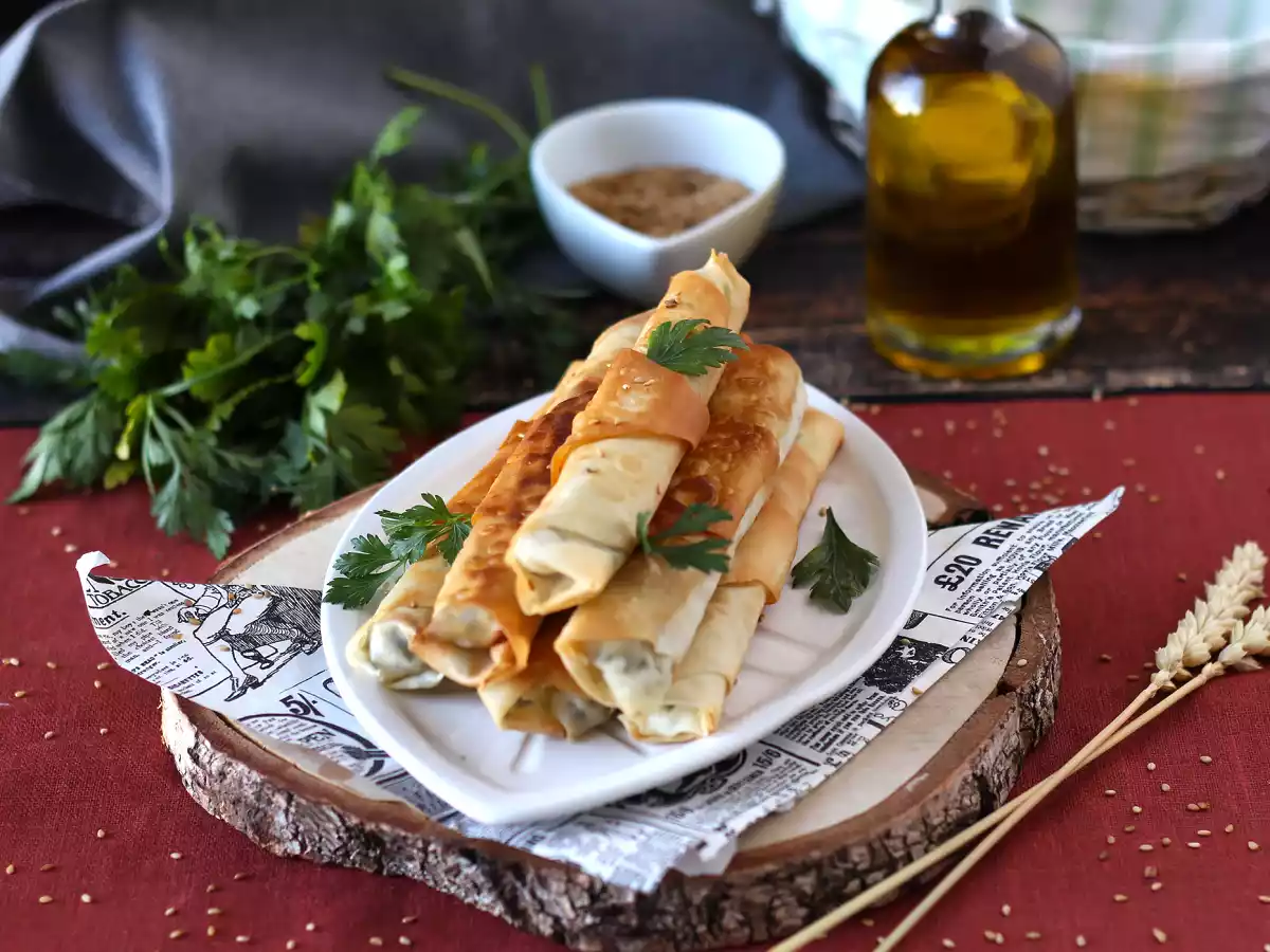 Börek, rollitos turcos de queso feta y perejil - foto 7