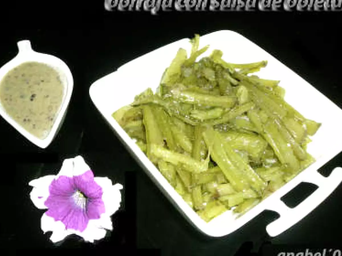 Borraja con salsa de boletus