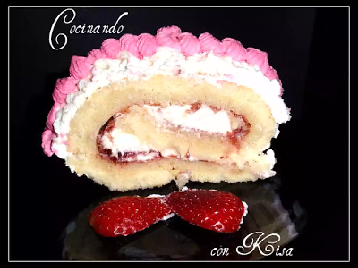 Brazo de Gitano con Mermelada de Fresas y Nata - foto 2