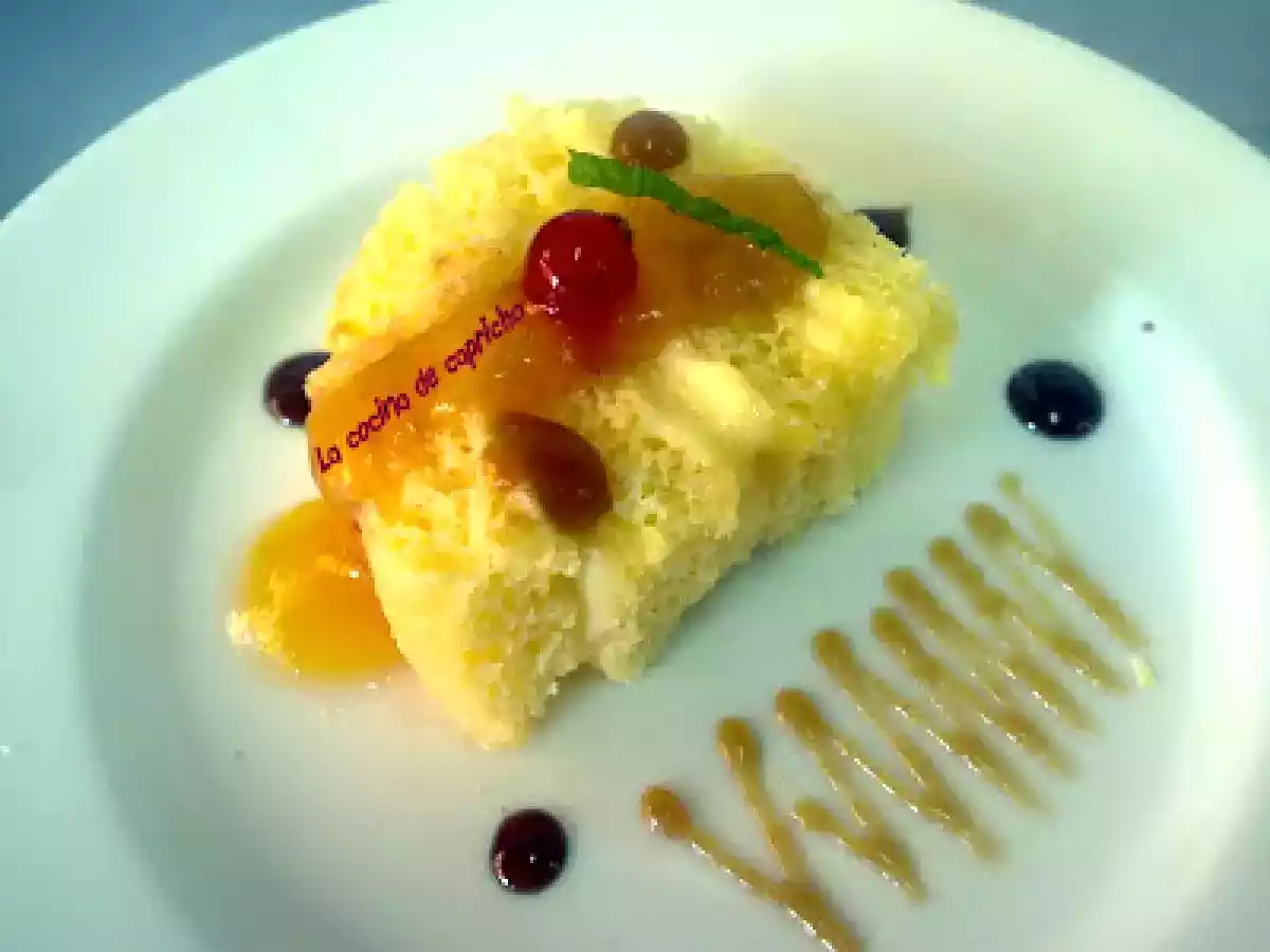 Brazo de gitano de crema y almendras
