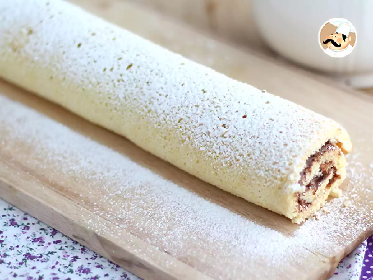 Brazo de gitano de nutella