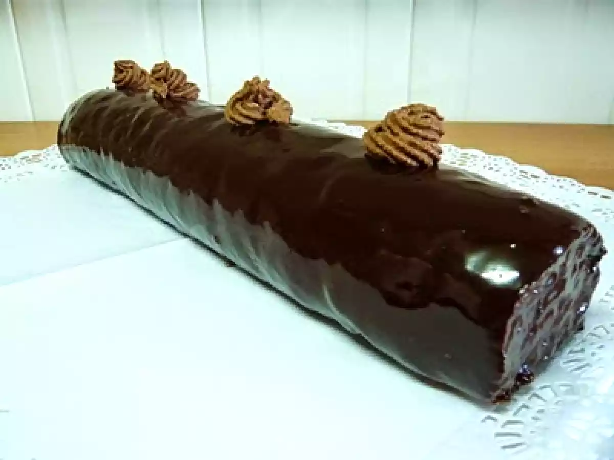 Brazo de gitano de trufa y chocolate