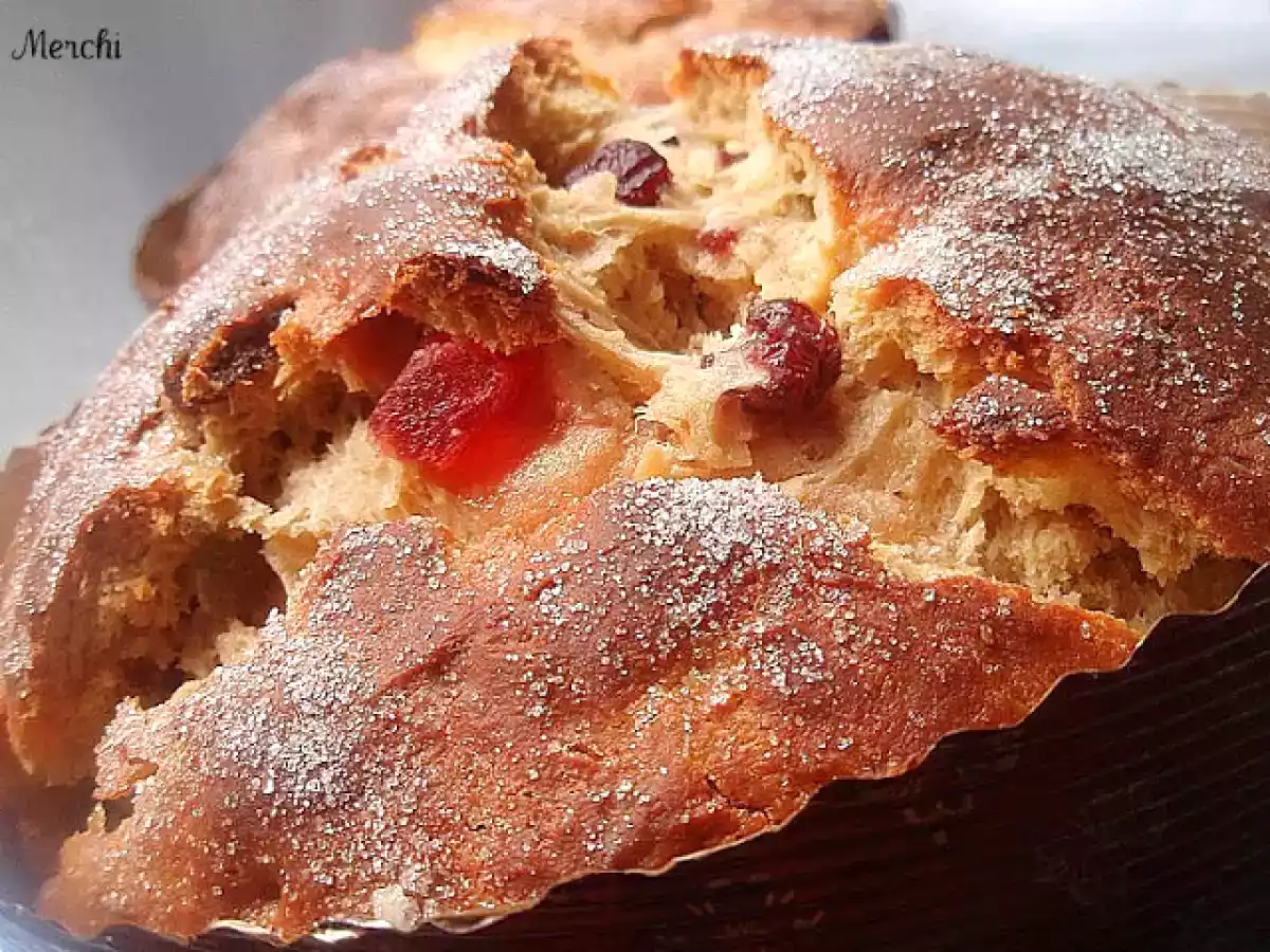 Brioche con frutas escarchadas y arándanos (amasado en panificadora) - foto 2