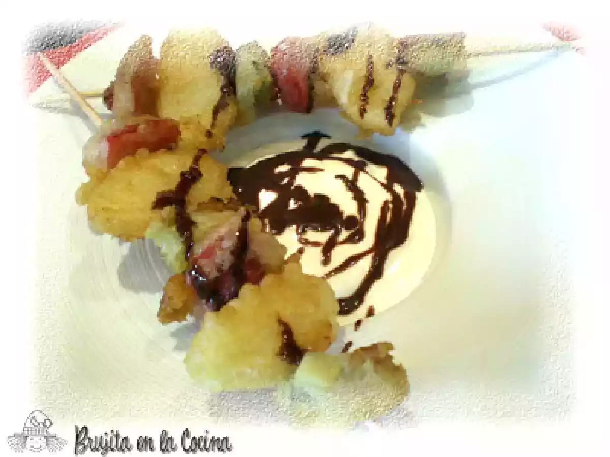 Brocheta de fruta en tempura - foto 3