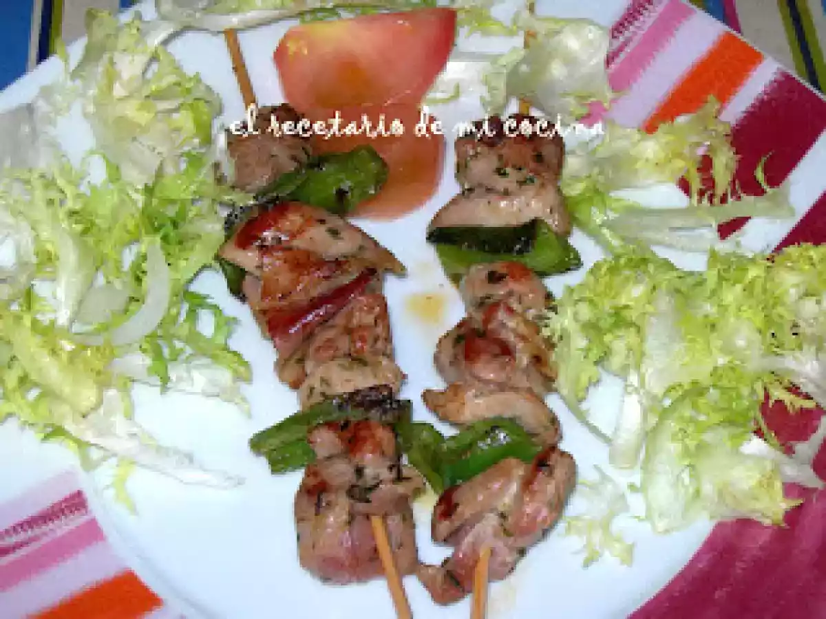 BROCHETA DE PAVO EN ADOBO