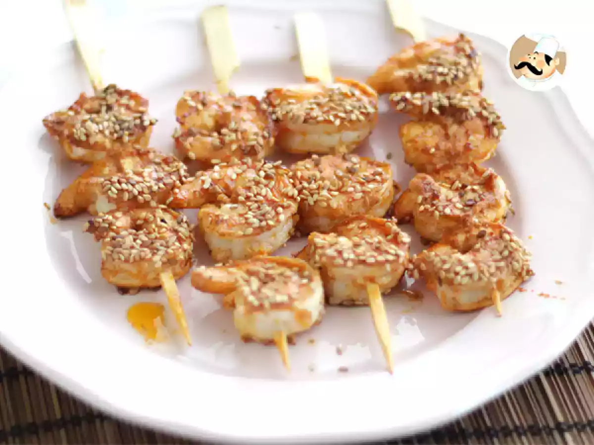 Brochetas de gambas estilo chino - foto 5