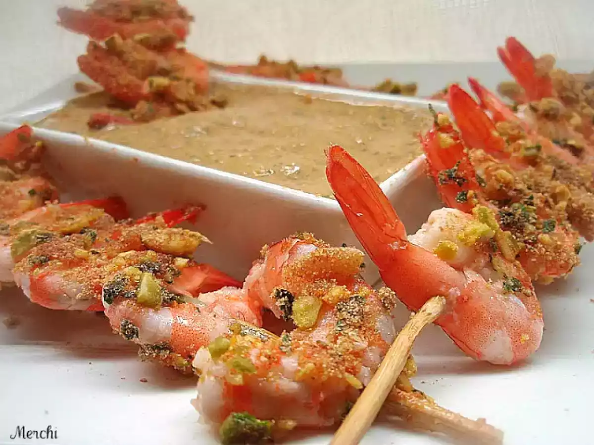 Brochetas de langostinos en salsa de pistachos - foto 5
