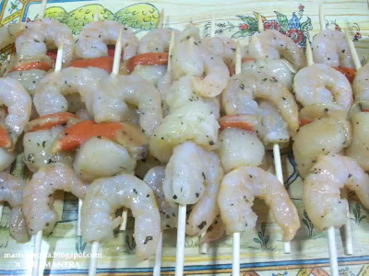 BROCHETAS DE LANGOSTINOS Y VIEIRAS - foto 4
