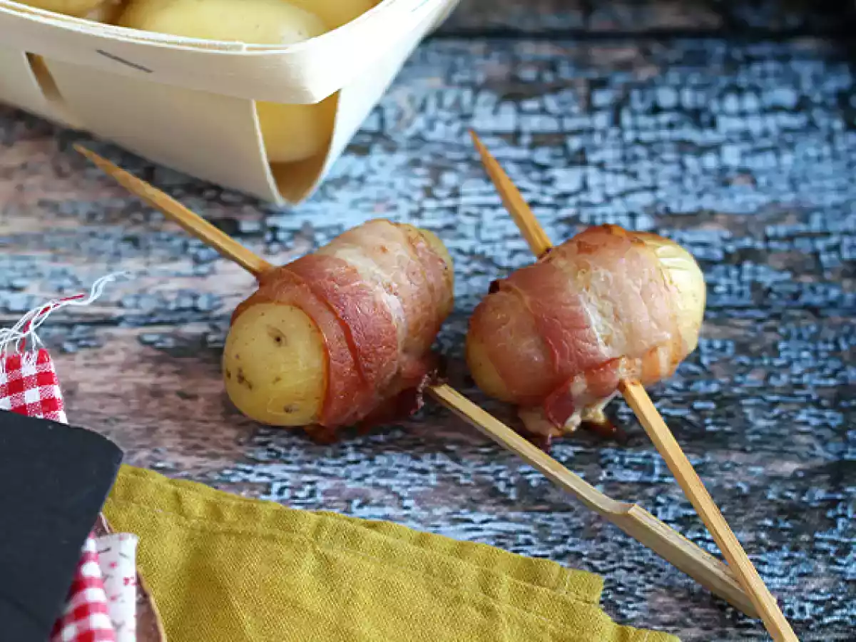 Brochetas de patata y bacon ahumado - foto 2