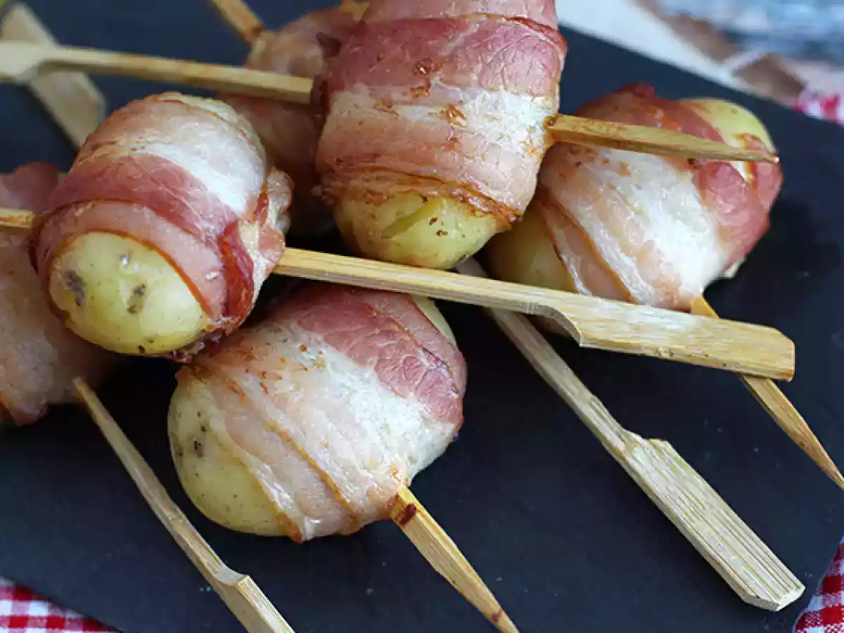Brochetas de patata y bacon ahumado - foto 4
