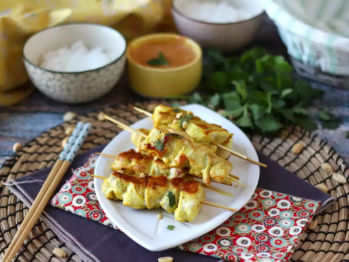 Brochetas de pollo con salsa satay, ¡un viaje culinario a Asia! - foto 4