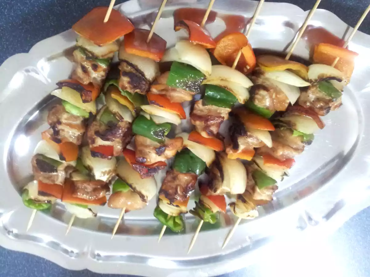 Brochetas de Pollo Teriyaki